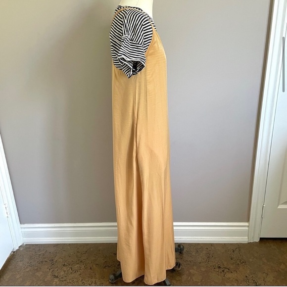 Uniqlo Caramel Tan Brown Maxi Long Trapeze Sleeveless Slip Dress - S - Picture 4 of 10